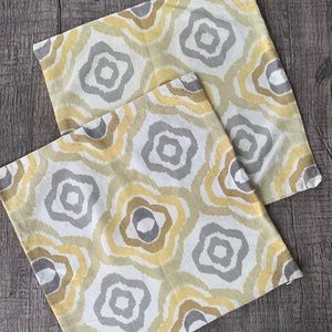 West Elm two 20”x20” ikat pillow covers